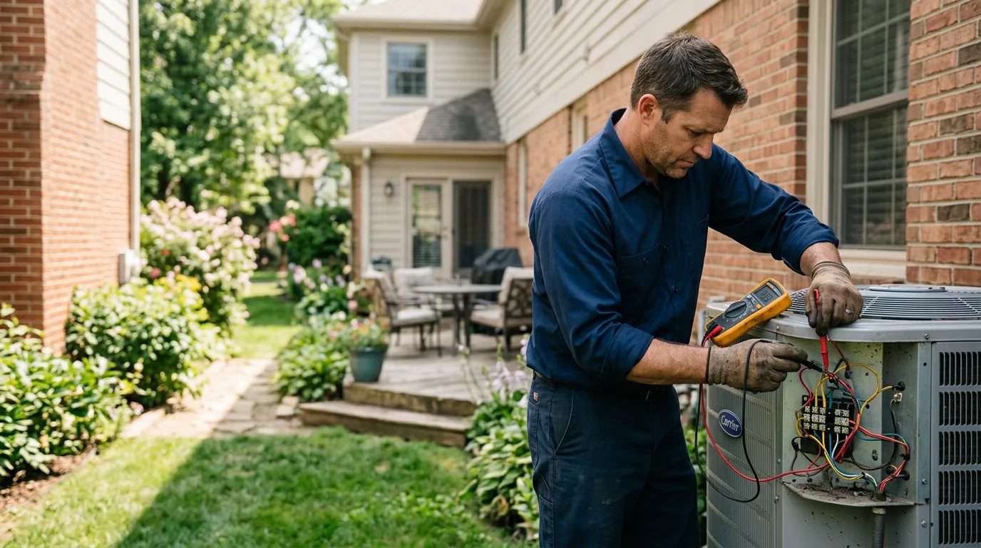 HVAC technician working near Hatfield, AR